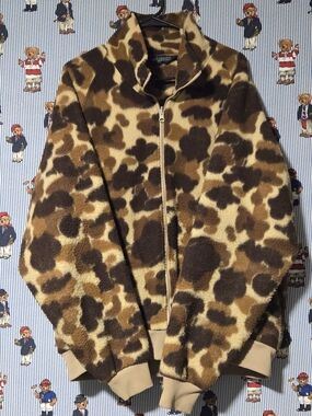 Vintage Camo Columbia Fleece Jacket Made In Usa Xxl